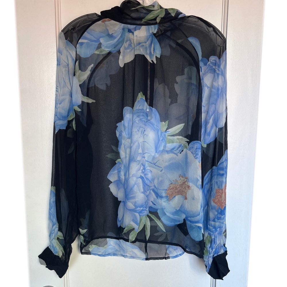 BLK DNM Floral Silk Blouse